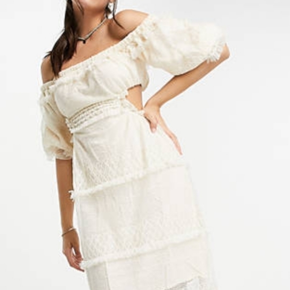 Skylar Rose off the shoulder maxi dress